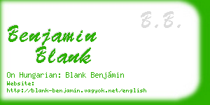 benjamin blank business card